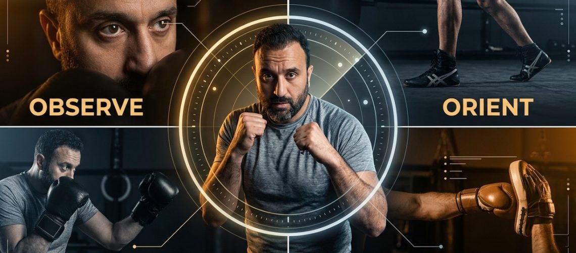 Boucle OODA en boxe : cycle de Boyd expliqué au club KINESSI Paris 5e